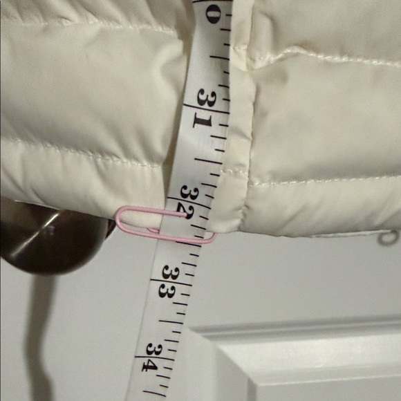 The North Face Hooded Long Puffer Coat in Cream - Picture 8 of 8